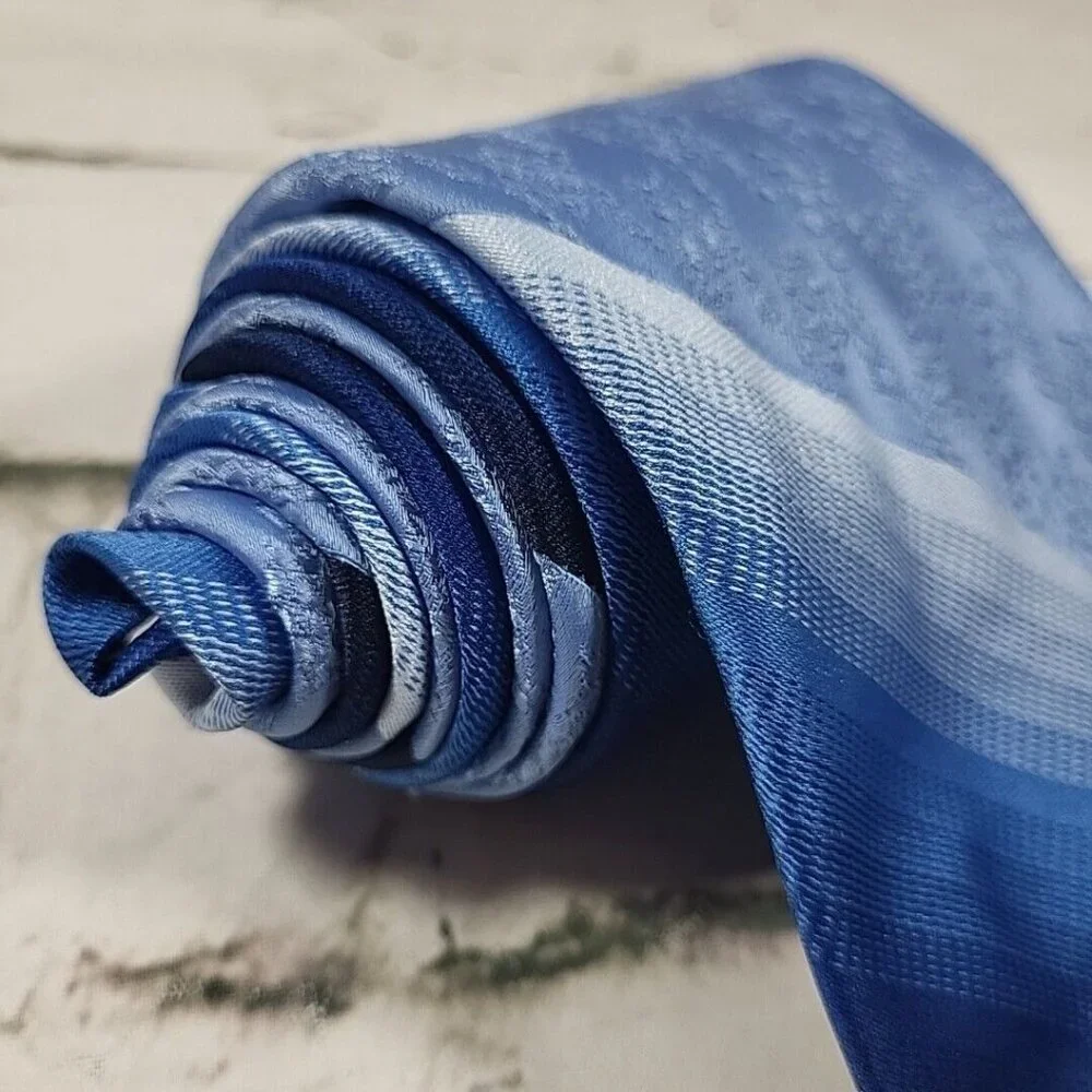Vintage Don Loper of California Blue Diagonal Stripe‎ Neck Tie